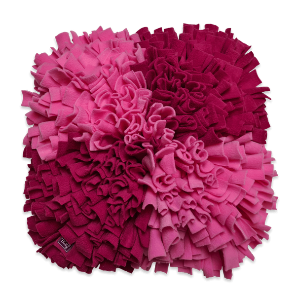 Schnüffelteppich Größe S Quadrate rosa/pink